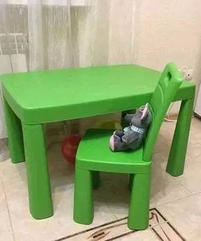 Купить стол и стул долони зеленый