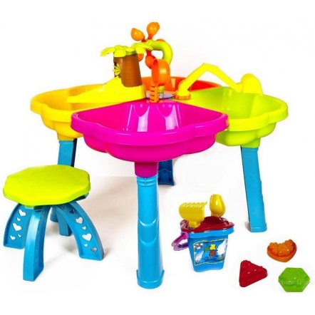 Песочный стол со стулом и набором для игры в песке 01-121 Киндервей
