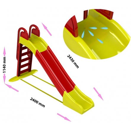 Горка для детей для дома большая желто-красная 014550/3 ТМ Долони
