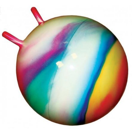 Мяч для фитнеса с рожками 45 см  разноцветный 0210