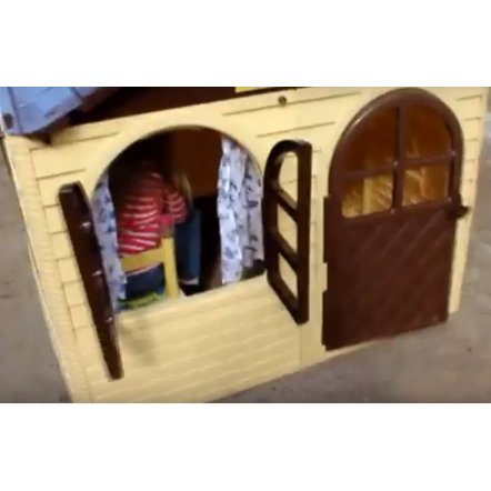 Домик для  детей для улицы средний квадратный бежевый Долони-Тойс 02550-2