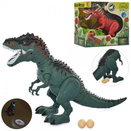 Динозавр со звуком и светом ходит несет яйца KQX-02