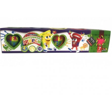Краски пальчиковые 4 баночки + тесто для лепки в подарок  03-01 Danko Toys 