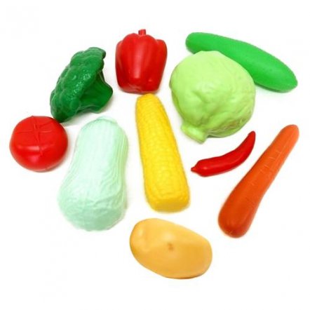 Набор пластиковых овощей детских в сетке 04-476 Киндервей
