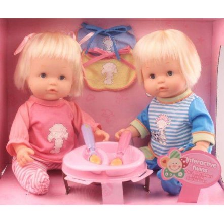  Куклы пупсы-близняшки &quot;Братик + сестричка&quot; 2 в 1 с посудой 05058