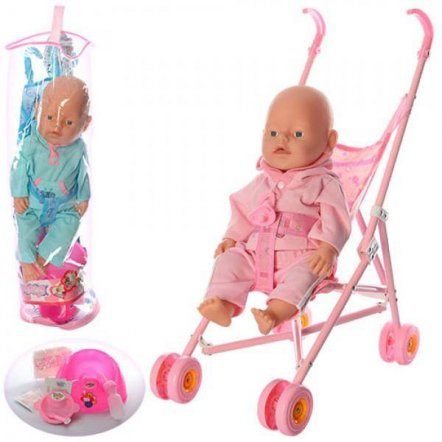 Кукла с коляской и горшком 5 функций BB RT 07-02 CDZ в кульке