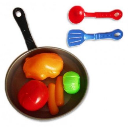 Сковородка игрушечная с продуктами 0818
