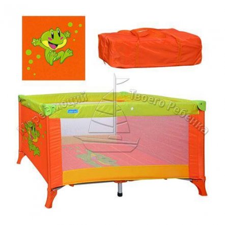 Манеж-кровать M 0820 детский оранжевый на ножках &quot;Bambi&quot;