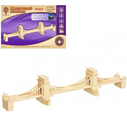 Конструктор деревянные пазлы 3D мост 143 детали P083