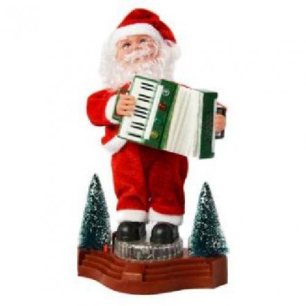 Дед Мороз игрушка с гармошкой и музыкой JY09-001