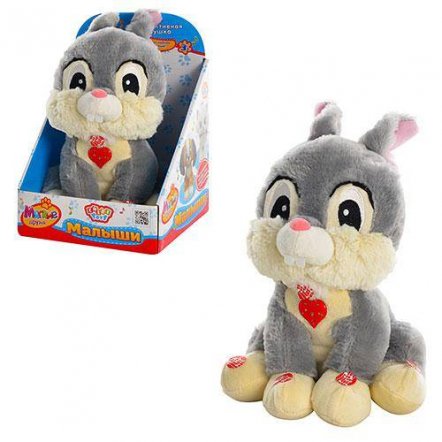 Интерактивная мягкая игрушка-повторюшка  со сказками и скороговорками Кролик MP 0914