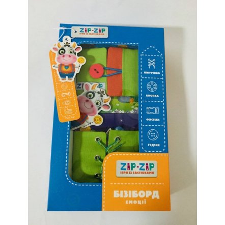 Игра с замочками Бизиборд ZIP-ZIP Эмоции ZZ1001-01 Vladi Toys