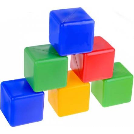 Кубики пластмассовые Радуга 1 10 элементов 1684 Технок, Украина