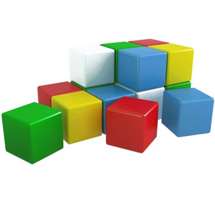 Кубики пластмассовые Радуга 2 15 элементов 1691 Технок, Украина