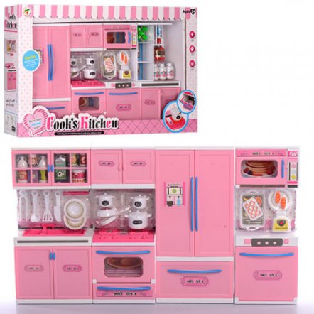 Мебель для кукол Кухня большая с холодильником 1706А