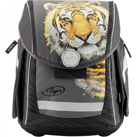 Рюкзак школьний  серый с тигром K18-578S-2