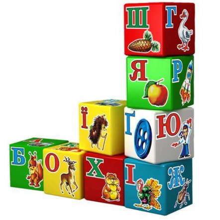 Кубики пластмассовые средние "Абетка" 1806 Технок, Украина