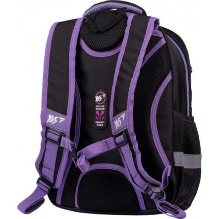 Рюкзак школьный для девочки чёрный Alice Ergo S-53 YES