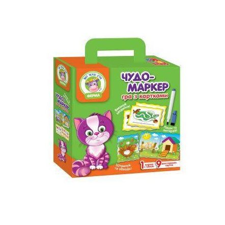 Пиши и вытирай "Чудо-маркер" Зоопарк/Ферма VT-2100-05/200-06 Vladi Toys