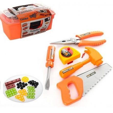 Набор инструментов детских в чемодане 2140 для мальчиков оранжевый 