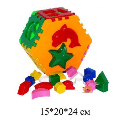   Куб "Розумный малюк" пятисторонний с пасочками 2445 Технок, Украина большой