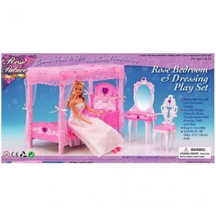Мебель для кукол Спальная с балдахином 2614 Gloria