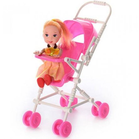 Кукла маленькая с коляской 262-18