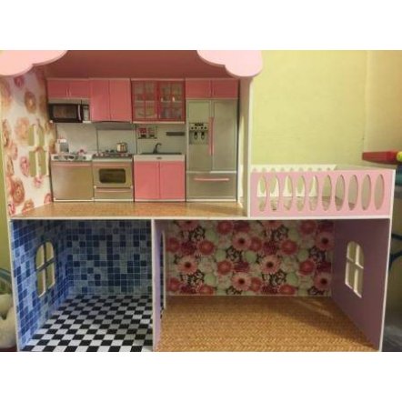 Кухня  для кукол Меганабор QF26211P розовая