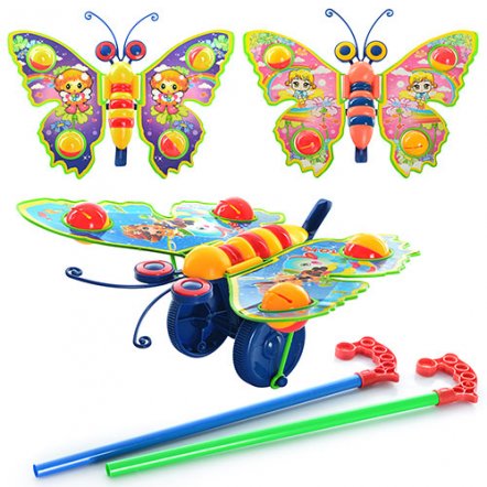 Каталка бабочка - погремушка машет крыльями 305
