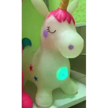 купить прыгун единорог резиновый светящийся с музыкой