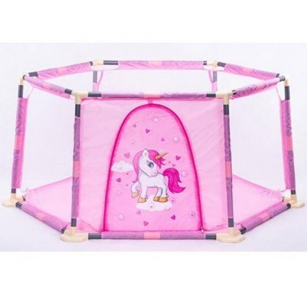 Сухой бассейн Манеж для детей розовый Единорог RE333-11