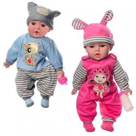 Кукла в зимней одежде музыкальная Шапка с ушками 3511 на русском языке