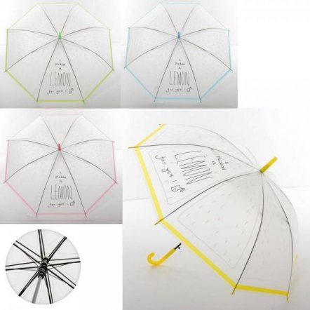 Зонт прозрачный детский трость MK 3611