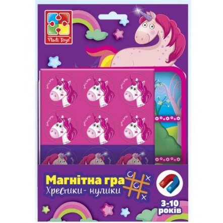 Магнитная игра Единороги Крестики-нолики VT3703-08