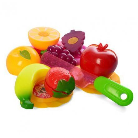 Продукты Овощи и фрукты на липучках со светящимся ножом в корзинке 3720EF