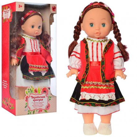 Кукла украинская красавица с музыкальными эффектами M 4125/4126/4127 UA  украинский язык