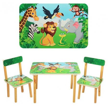 Детский стол и 2 стула Ферма или Зоопарк 501-10-11 Vivast, Украина 