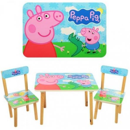 Детский стол и стулья Свинка Пеппа 501-13