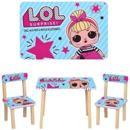 Детский стол и 2 стула ЛОЛ LOL 501-24