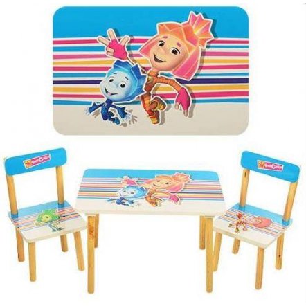 Детский стол и стулья Фиксики 501-4