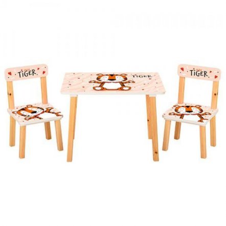 Детский стол и 2 стула Тигренок 501-59