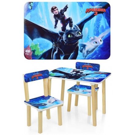 Детский стол и 2 стула как приручить дракона 501-67