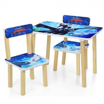 Детский стол и 2 стула как приручить дракона 501-67