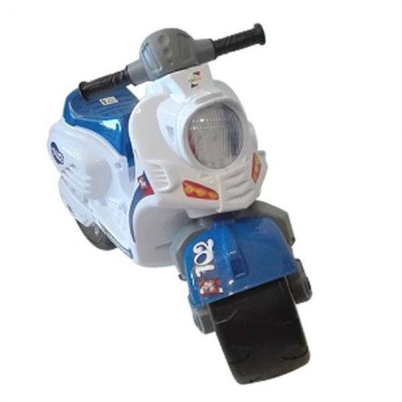Мотоцикл толокар для детей Скутер бело-синий Орион 502