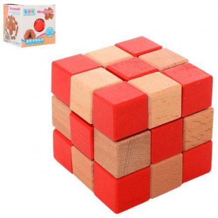 Головоломка деревянная куб 5150