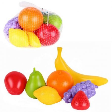 Набор пластиковых фруктов в сетке 7 штук 5309
