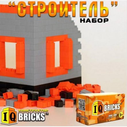 Конструктор блочный пластиковый 300  кирпичиков  2020 IQ BRICKS