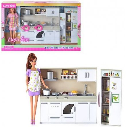 Мебель для  куклы Кухня   с куклой DEFA 6085