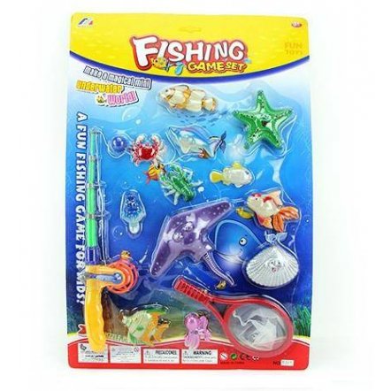 Рыбалка с удочкой и сачком 12 рыбок 6301Fun Toys