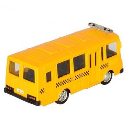  Машинка металлическая Автобус такси желтый 6523E